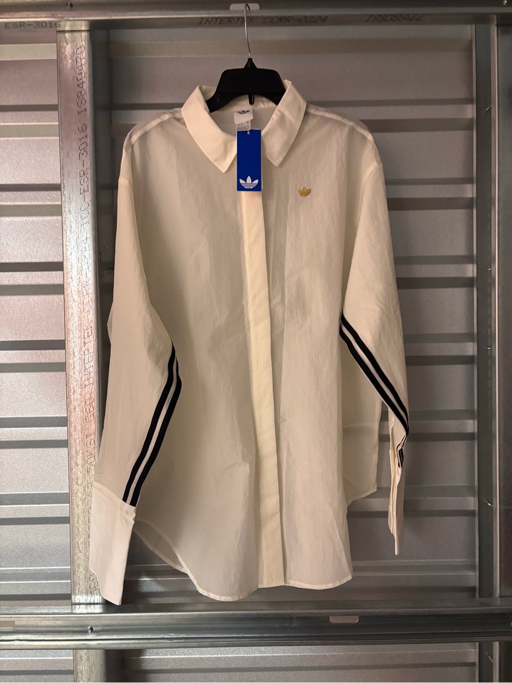 adidas Shirt Dress Off-White Women’s Size Medium KC6538